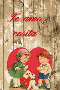 te amo cosita, pareja, corazón, libreta, agenda