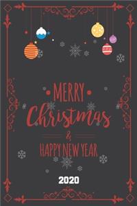 Merry Christmas Happy New Year 2020 Notebook