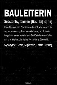 Bauleiterin Notizbuch