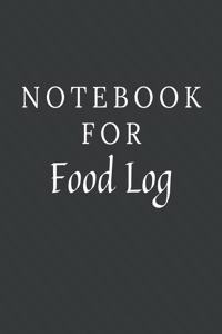 Notebook For Food Log