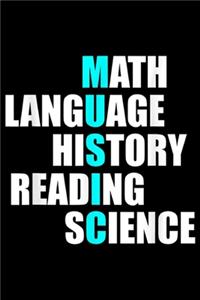 Math Language History Reading Science