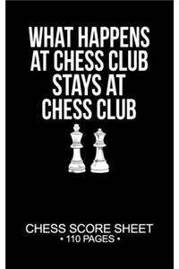 Chess Score Sheet 110 Pages