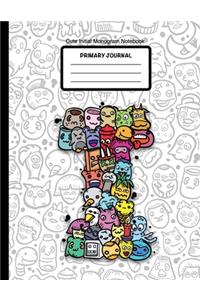 Cute Initial Monogram Notebook Primary Journal