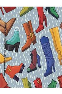 Colorful Rainboot Collection 2018-2019 18 Month Academic Planner