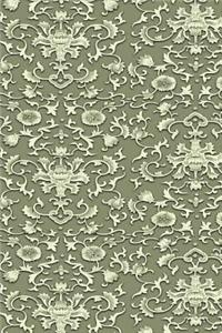 2019 Weekly Planner Dusty Green Asian Damask 134 Pages