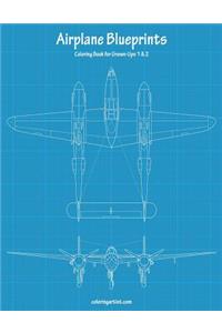 Airplane Blueprints Coloring Book for Grown-Ups 1 & 2