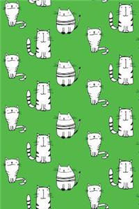 Bullet Journal Notebook for Cat Lovers Sketchy Cats Pattern 9