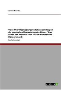 Voice-Over-Übersetzungsverfahren am Beispiel der polnischen Übersetzung des Filmes 