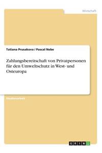 Zahlungsbereitschaft von Privatpersonen für den Umweltschutz in West- und Osteuropa