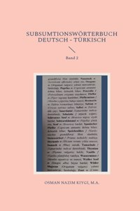 Subsumtionswörterbuch Deutsch - Türkisch
