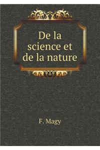 De la science et de la nature