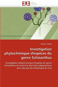 Investigation Phytochimique d''espèces Du Genre Schizanthus