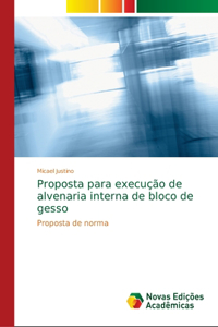 Proposta para execução de alvenaria interna de bloco de gesso