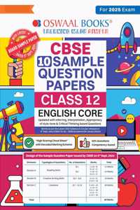 Oswaal CBSE Sample Question Papers Class 12 English Core (For 2025 Exam)