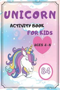 Unicorn Activity Book for Kids Ages 4-8