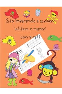 Sto imparando a scrivere lettere e numeri con pirati