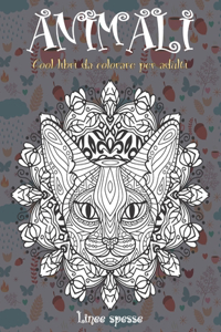Cool libri da colorare per adulti - Linee spesse - Animali
