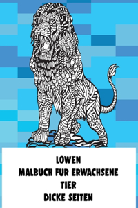 Malbuch für Erwachsene - Dicke Seiten - Tier - Löwen