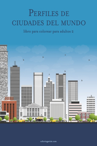 Perfiles de ciudades del mundo libro para colorear para adultos 2