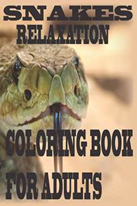 Snakes relaxation coloring book for adults