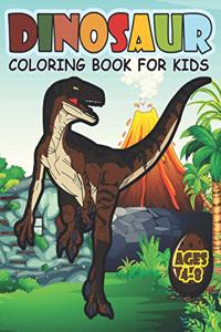 Dinosaur Coloring Book For Kids Ages 4-8