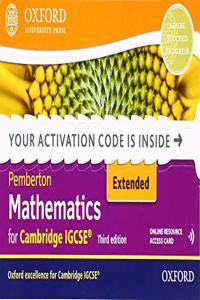 Cie Pemberton Igcse Extended Mathematics Access Code Card 3rd Edition