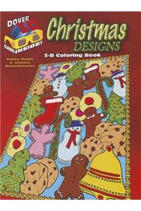 3-D Coloring Book - Christmas Designs