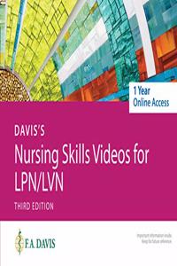 Davis's Nursing Skills Videos for Lpn/LVN 3e 1-Year Online Access Card