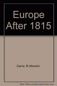 EUROPE AFTER 1815