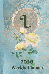 Plan On It 2020 Weekly Calendar Planner 15 Month Pocket Appointment Notebook - Monogram Letter L