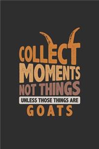 Collect Moments Not Things Unless Those Things Are Goats