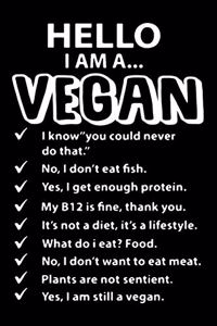 Hello I Am A Vegan