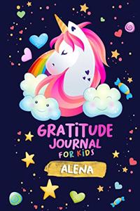 Gratitude Journal for Kids Alena: A Unicorn Journal to Teach Children to Practice Gratitude and Mindfulness / Personalised Children's book