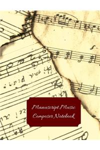 Manuscript Music Composer Notebook