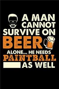 A Man Cannot Survive On Beer Alone He Needs Paintball As Well