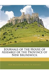 Journals of the House of Assembly of the Province of New Brunswick