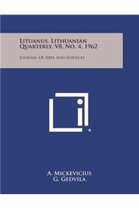 Lituanus, Lithuanian Quarterly, V8, No. 4, 1962