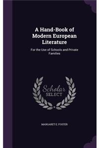 Hand-Book of Modern European Literature