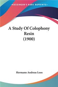 Study Of Colophony Resin (1900)