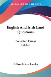 English And Irish Land Questions