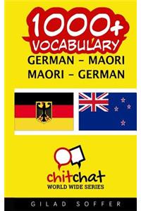 1000+ German - Maori Maori - German Vocabulary