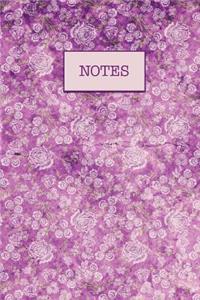 Journal Purple Floral Pattern Design Notes