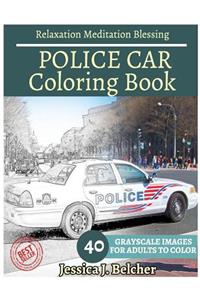 POLICE CAR Coloring book for Adults Relaxation Meditation Blessing