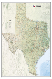 Texas, Tubed: Wall Maps U.S. (National Geographic Reference Map)