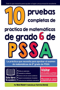 10 pruebas completas de práctica de matemáticas de grado 6 de PSSA