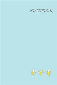 Pastel Blue Banana Notebook