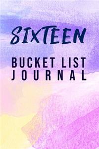Sixteen Bucket List Journal