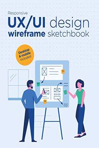Responsive UX/UI design wireframe sketchbook