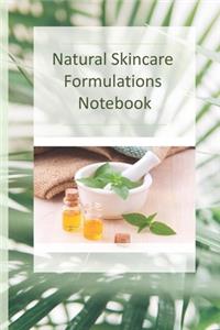 Natural Skincare Formulations Notebook