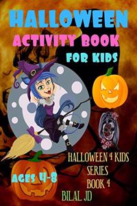 Halloween Activity Book For Kids ages 4-8